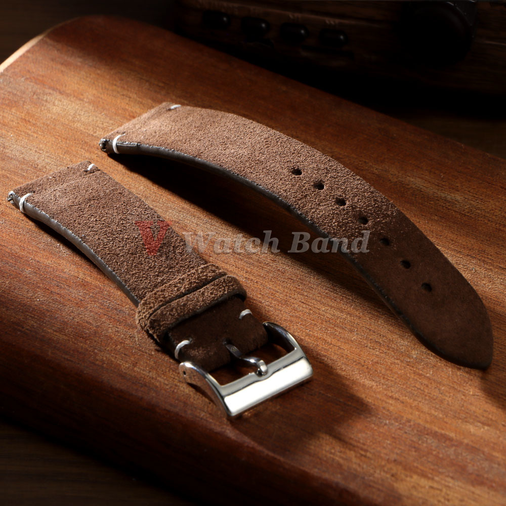 Suede Strap Watch - 20mm 22mm de alta qualidade camurça
