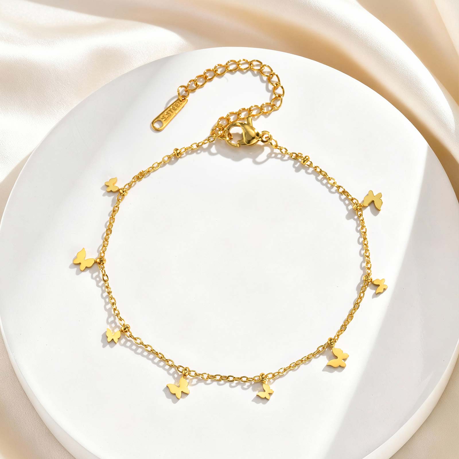 Pulseira de corrente de borbol - Butterfly Clasp Deployant avaliação e preço