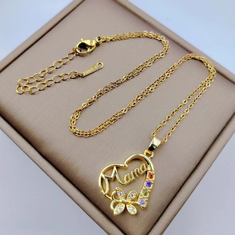 Multi-cor cristal coração mama - Butterfly Clasp Deployant avaliação e preço